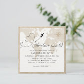 Adventure wacht op uitnodiging voor Baby shower (Staand voorkant)