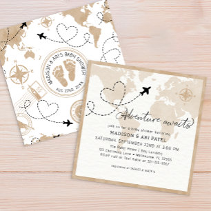 Adventure wacht op uitnodiging voor Baby shower