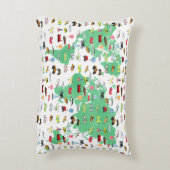 Adventure wacht op Wereldkaart Voertuigen Accent Kussen (Achterkant (Verticaal))