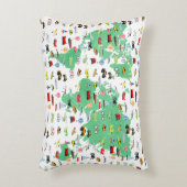 Adventure wacht op Wereldkaart Voertuigen Accent Kussen (Voorkant(Verticaal))