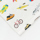 Adventure wacht op Wereldkaart Voertuigen Fleece Deken (Hoek)