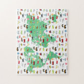 Adventure wacht op Wereldkaart Voertuigen Legpuzzel (Verticaal)