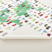 Adventure wacht op Wereldkaart Voertuigen Sherpa Deken (3/4)