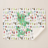 Adventure wacht op Wereldkaart Voertuigen Sherpa Deken (Voorkant (horizontaal))