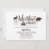 Adventure wacht op Wilderness Baby shower Invitati Kaart (Voorkant)