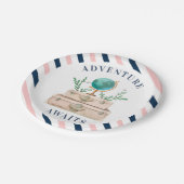 Adventure wacht op World Travel Suitcases Party Papieren Bordje (Gekanteld)
