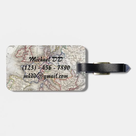 Adventure wacht op World Traveller Wereldkaart Bagagelabel (Achterkant horizontaal)