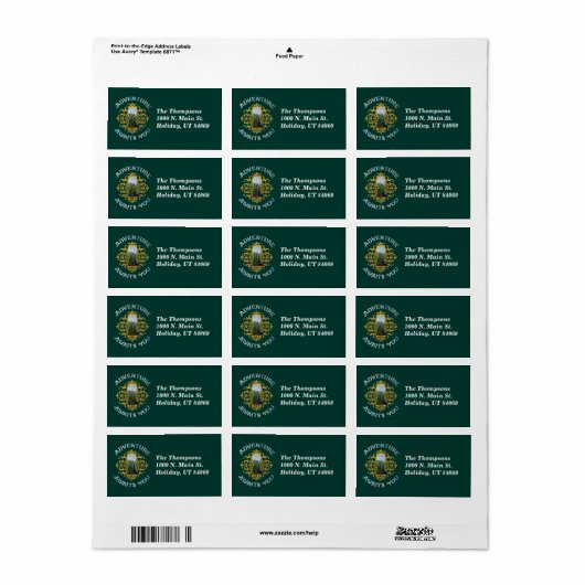 Adventure wacht / Return Address Labels (Full Sheet)
