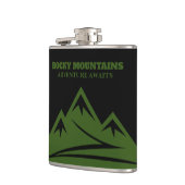 Adventure wacht Rocky Mountains logo aangepaste dr Heupfles (Links)