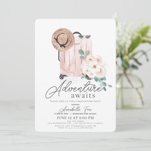 Adventure wacht roze Afstuderen van de Geschikt ca Kaart (Staand voorkant)