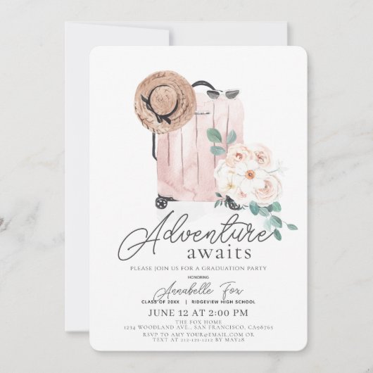 Adventure wacht roze Afstuderen van de Geschikt ca Kaart (Voorkant)