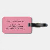 Adventure wacht roze Wereldkaart Bagagelabel (Achterkant horizontaal)