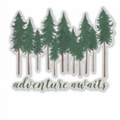 Adventure wacht Tall Pine Trees Forest Sticker (Voorkant)