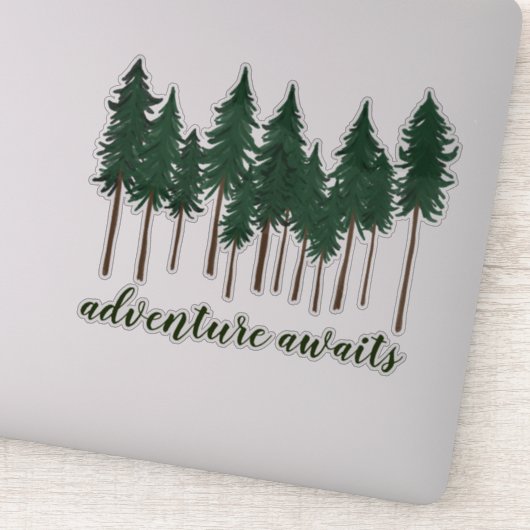 Adventure wacht Tall Pine Trees Forest Sticker (Detail)