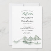 Adventure wacht Waterverf Mountain Baby shower Kaart (Voorkant)