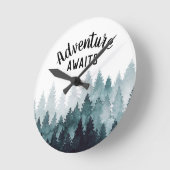 Adventure wacht Waterverf Rustic Forest Ronde Klok (Hoek)