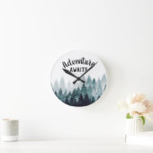 Adventure wacht Waterverf Rustic Forest Ronde Klok (Huis)