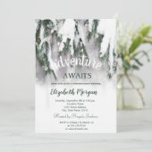 Adventure wacht winterpine-sneeuwverlenging kaart (Staand voorkant)