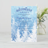 Adventure wacht winterpine Tree-partij Kaart (Staand voorkant)