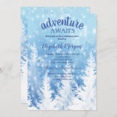 Adventure wacht winterpine Tree-partij Kaart (Voorkant / Achterkant)