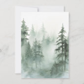 Adventure Watercolor Forest Baby Shower Kaart (Achterkant)