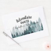 Adventure Waterverf Rustic Forest Baby shower Rechthoekige Sticker (Envelop)
