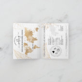 Adventure Wedding Destination Passport Wereldkaart (Binnen)