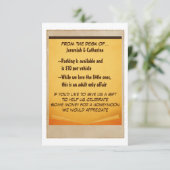 Adventure Wedding Information Kaart (Staand voorkant)