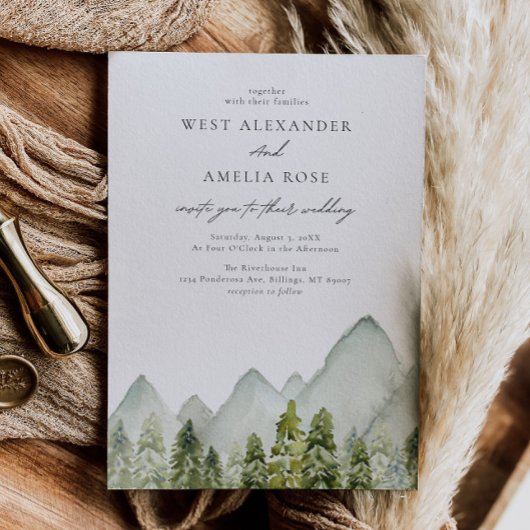 Adventure Wedding Invitation Kaart