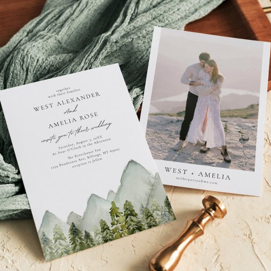 Adventure Wedding Invitation Kaart