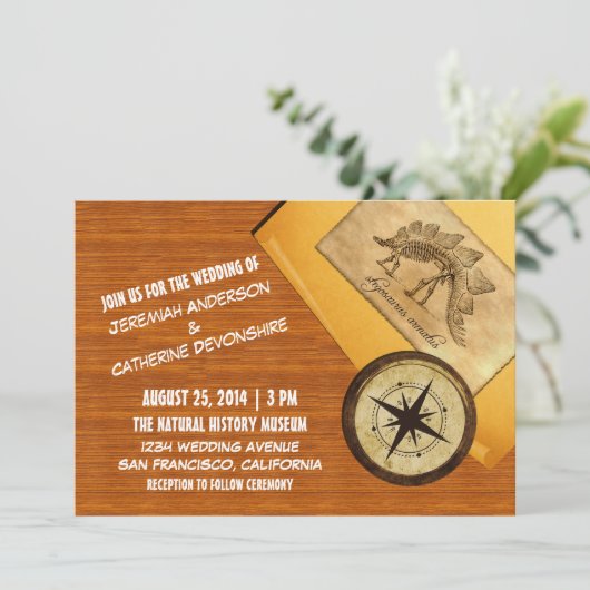 Adventure Wedding Invitation Kaart (Staand voorkant)