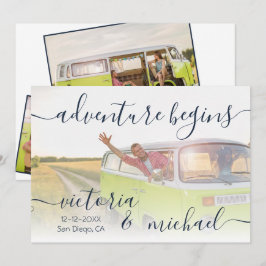 Adventure Wedding Photo Sla de datum Uitnodiging o