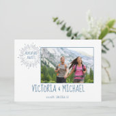 Adventure Wedding Photo Sla de datum Uitnodiging o (Staand voorkant)