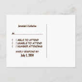 Adventure Wedding RSVP Briefkaart (Achterkant)