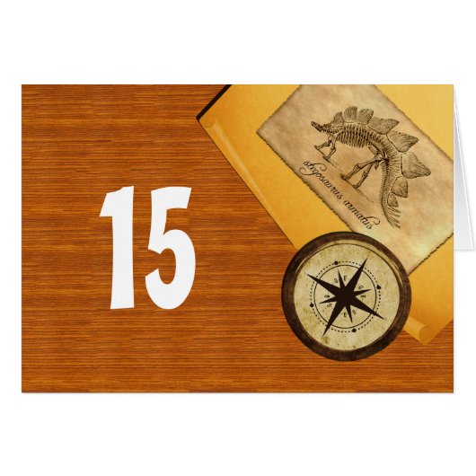 Adventure Wedding Table Number Kaart (Voorkant Horizontaal)