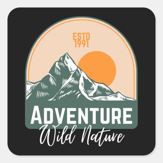 Adventure Wild Natuur Vierkante Sticker (Voorkant)