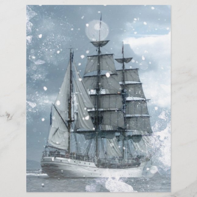 Adventure Winter Snow storm  piratenschip (Voorkant)