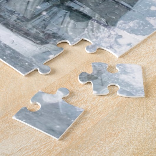 Adventure Winter Snow storm piratenschip Legpuzzel (Zijkant)