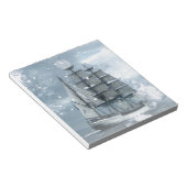 Adventure Winter Snow storm  piratenschip Notitieblok (Schuin)