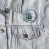 Adventure Winter Snow storm piratenschip Ronde Button 5,7 Cm (In situ)