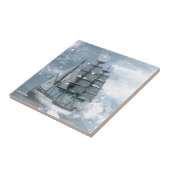 Adventure Winter Snow storm  piratenschip Tegeltje (Zijkant)