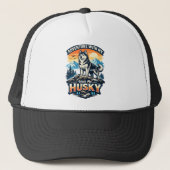 Adventure With My Husky Dog Lover Cap Trucker Pet (Voorkant)