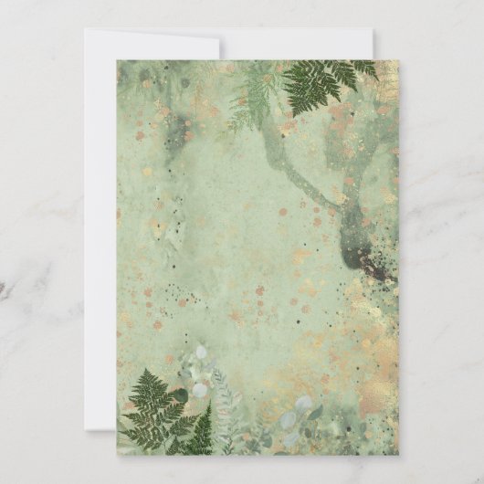 Adventure Woodland animal Greenery Baby shower Kaart (Achterkant)