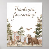 Adventure Woodland Animals Bedankt voor je komst Poster (Voorkant)