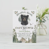 Adventure Woodland Baby Baby shower Beer Kaart (Staand voorkant)