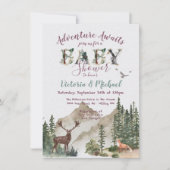 Adventure Woodland Baby shower bergbos Kaart (Voorkant)