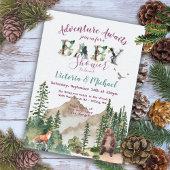 Adventure Woodland Baby shower bergbos Kaart