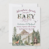 Adventure Woodland Baby shower bergbos Kaart (Voorkant)