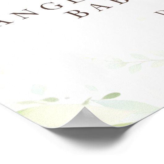 Adventure Woodland Beer Baby shower Welkom Poster (Hoek)