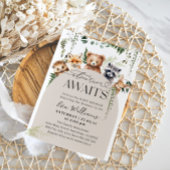 Adventure Woodland Dierenneutraal Baby shower Kaart